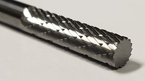 Fresa cilindro doble corte carburo sólido 1/4" miniatura 2