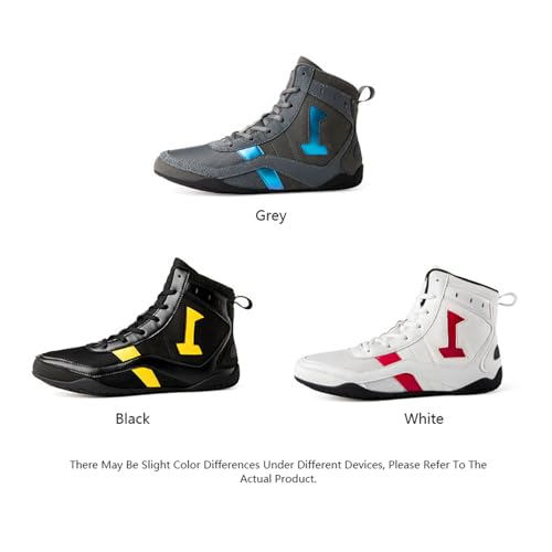 Alta TraccióN Zapatillas De Boxeo Hombre Y Mujeres Zapato De Boxeo De Lucha Libre,Core Botas De Lucha,Flexibles Duraderos Liviablesy Transpirables para Deportes Combate Wrestling - imagen 6