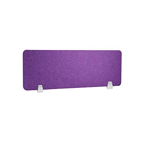 HEFUTE Separador de escritorio con 2 abrazaderas Pantalla de panel de privacidad de uso compartido de escritorio 12 x 32 pulg Reducción de ruido y distracciones visuales