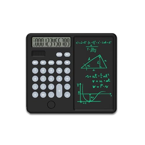 BINWAN Calcolatrici Doodle Pad, calcolatrice con tavoletta da Scrittura, 6 tavolette da Scrittura LCD, calcolatrice con Display a 12 cifre, Scheda Elettronica da Disegno/Bloc Notes