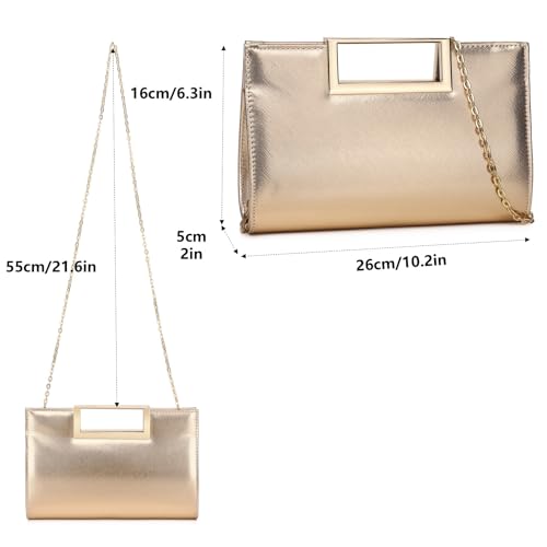 Image of Gurina Evening Clutch Purses for Women Formal Party Clutch Bags Cocktail Prom Fashion PU Leather Shoulder Handbags