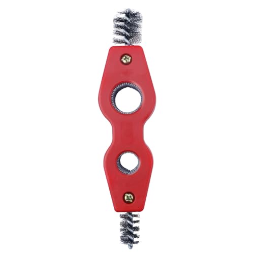 4 in 1 Copper Tubing Brush, 1/2 in and 3/4 in Copper Pipe Cleaner, Stainless Steel Coppers Tubing Wire Brush Cleaning Inside and Outside Thread, for Plumbing Installation, Soldering, Coppers Pipes
