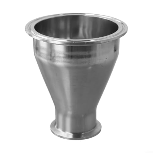 Reductor sanitario de 4" a 2" de acero inoxidable 304 con tri abrazadera para tuberías 7