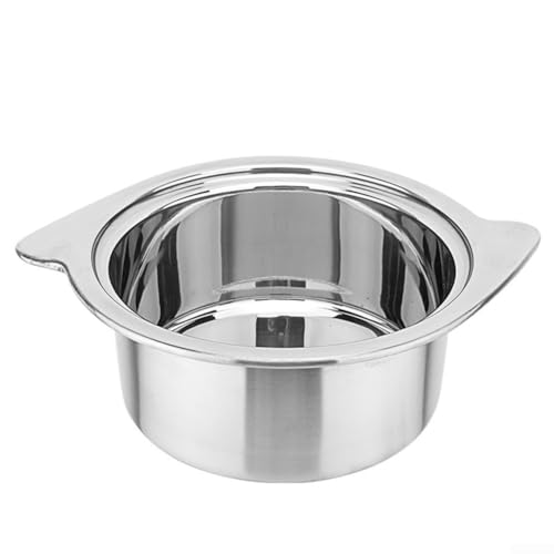 Olla de acero inoxidable construida para durar para calentar leche, guisar sopas y almacenar alimentos de forma segura (A 14 cm)