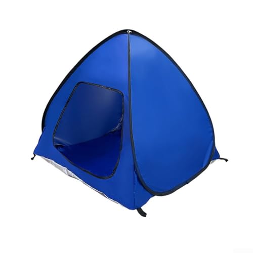 DAZZLEEX Tragbares Haustierzelt für Katzen und Hunde, mit Aufbewahrungstasche, leicht, faltbar, Campinghütte für Reisen, Wandern, Outdoor, Blau, M (Blau M)