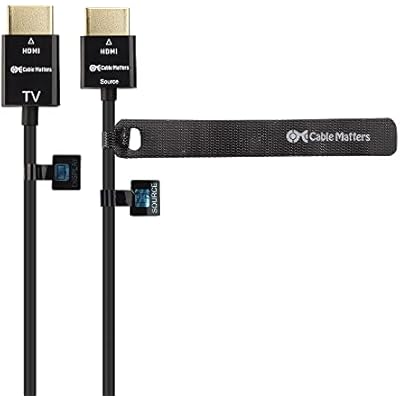 Cable Matters Unidirectional Active Ultra Thin HDMI Cable 15 ft with RedMere Technology (Ultra Slim HDMI Cable) 4K Rated with Ethernet