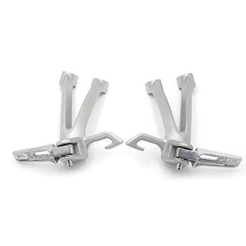 XKH- Motorcycle Silver Rear Passenger Foot Pegs Bracket Compatible with Suzuki Gsxr600 Gsxr750 2006 2007 [B00Y7C64EI]