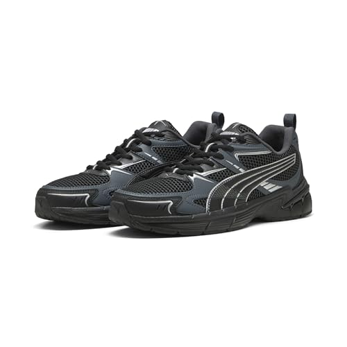 PUMA Zapatillas Milenio Tech 2000 Unisex 43, Black Strong Gray Silver Metallic