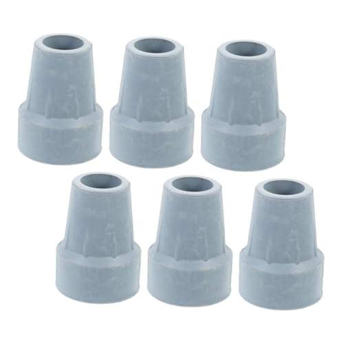 6個 高齢者用松葉杖用滑り止めマット デスクプッシュピン 先端の杖 滑り止め杖 小さなジュエリーステッカー 耐久性のある杖 杖用パーツ 杖の滑り止めチ 杖の先端 ゴム Grey Lurrose