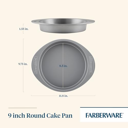 Farberware-Nonstick-Bakeware-Baking-Pan-Nonstick-Cake-Pan-Round-9-Inch-Gray-1-Count-Pack-of-1 Farberware Nonstick Bakeware Baking Pan Nonstick Cake Pan Round 9 Inch Gray 1 Count Pack of 1