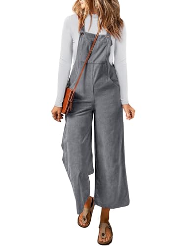 Happy Sailed Overalls for Women Winter Casual Solid Color Sleeveless