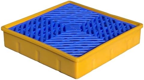 Stackable Modular Oil Spill Containment Tray - Heavy-Duty Anti-Slip Platform for Outdoor Warehouses, Garage & Factory - Durable Polyethylene Pallets for Oil Drum Storage
