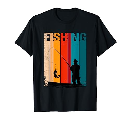 Fishing Boat Retro Bass Fly Fish Fisherman Gift Maglietta