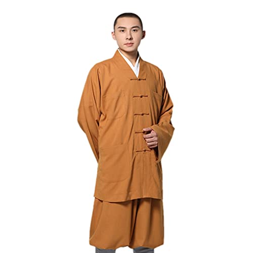 QIEZI Summer Men Traditional Monk Suit3