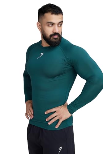Image of FUAARK Men's Full Sleeve Compression T-Shirt - Athletic Base Layer for Fitness, Cycling, Training, Workout, Tactical Sports Wear