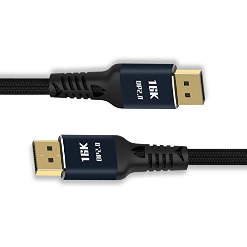 cablecc DisplayPort 2.0 DP to DP Cable 16K 60hz Cable Ultra-HD UHD DP 1.4 8K 120hz for PC Laptop TV 2M