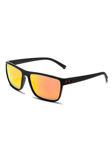 Nanrton Golf Ball Finder Glasses for Men Polarized UV400 Golf Sunglasses Orange Mirror Lens Lightweight 18g Frame for Bright Fairways & Rough