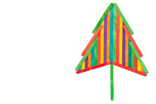 Eco Craft Stix 4.5" Colored Wooden Craft Sticks - Pack Of 100Ct #TOP4