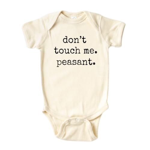 Image of Don't Touch Me Peasant Cute Baby Onesie® Brand Bodysuit Funny Shirt Premium Custom Clothes Unisex Baby Gift for Mom Newborn
