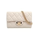 Small Black Clutch Purses for Women with Quilted Designs, Women's Trendy Quilted Crossbody Bags - Stylish Shoulder Handbags (Beige)