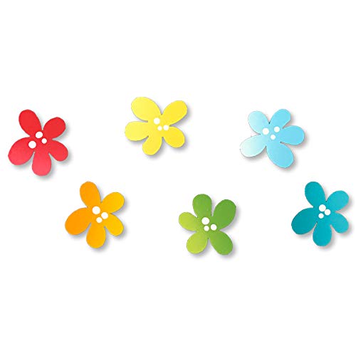 Juego de 6 Imanes Decorativos Flores Arcoíris Roeda miniatura 1