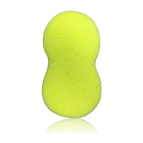 All Purpose Horse Sponge - Ponytail Comb for Cleaning, Horse Grooming, Stable and Household - Antibacterial, Permanently Elastic, Durable (Yellow) Cover