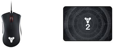 Razer Destiny 2 DeathAdder Elite Gaming Mouse and Goliathus Gaming Mouse Mat Bundle