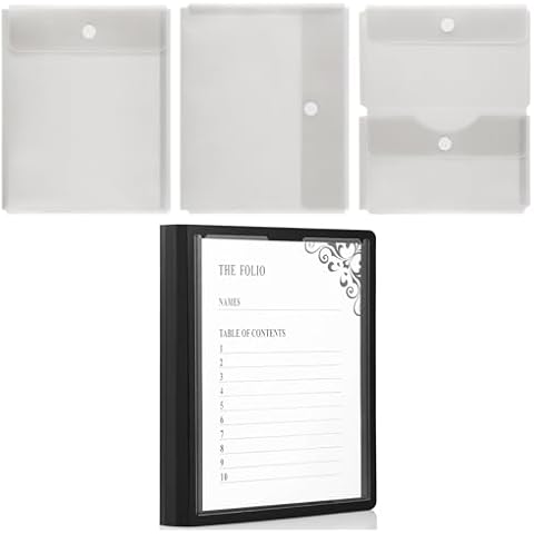 WOT I Important Document Organizer Folio, Expanding Plastic File Organizer with 14 Pockets, Customized Emergency if I Die Binder with Just in Case Theme Labels, Holds All Your Essential Files Cover