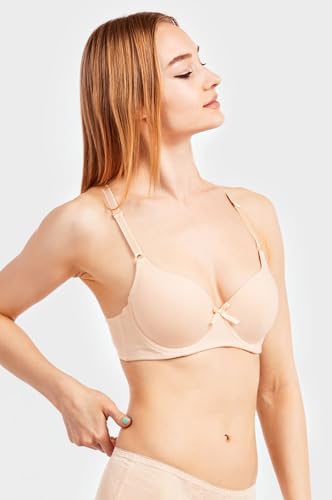 Image of Mamia Women's Basic Plain Bras, Pack of 6