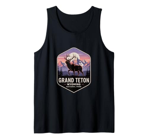 Grand Teton National Park Wyoming Elk Sunset Tank Top