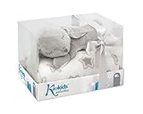 Suave mantita con divertido peluche, dan ganas de acariciarlo!!