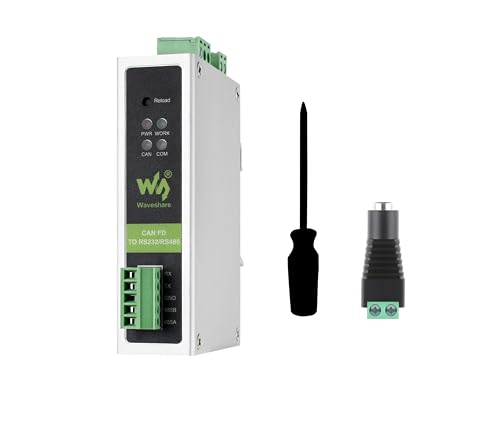 CAN FD Protocol Converter, CAN FD to RS232/RS485 Bidirectional Data Communication, Supports 5 Data Conversion Modes and CAN 2.0A/2.0B Protocols, Rail-Mount Support