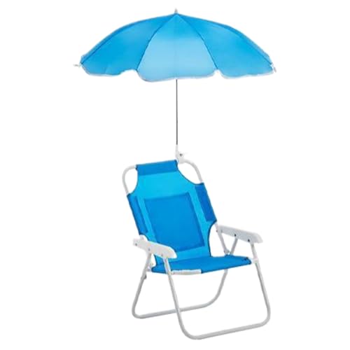 Silla de playa genérica para - Silla ajustable con sombrilla | Asiento Reclinable Resistente para Viaje Picnic Excursión Exterior Pesca Terraza Jardín Piscina