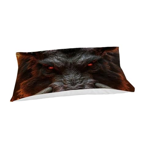 Housse de couette 3D animaux buffle avec fermeture éclair pratique en microfibre douce - 7