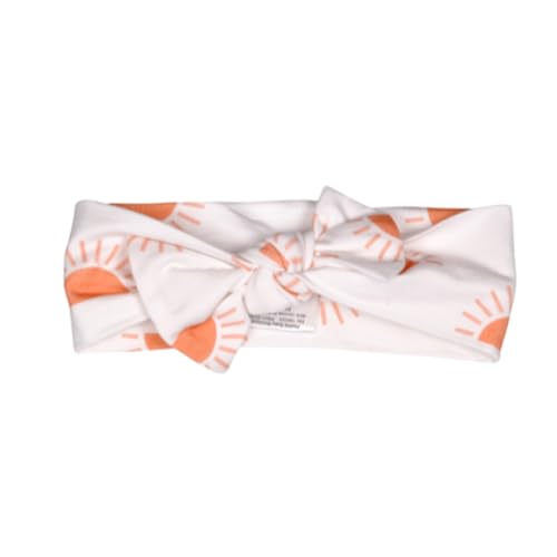 Baby Girl Bamboo Bow Headband, Sun Bow, One Size 0-6M