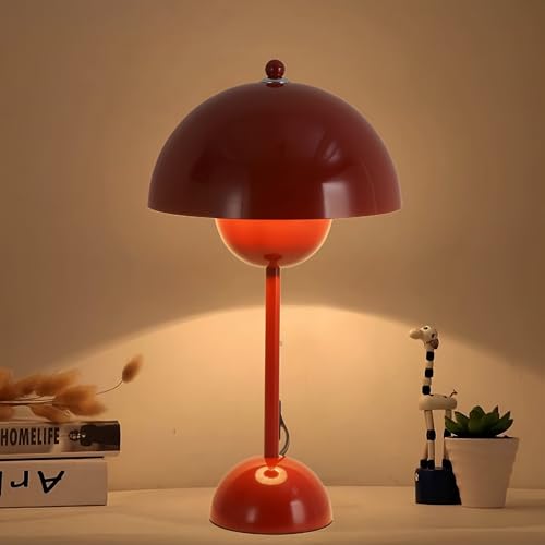 COSYLUX Modern Small Table Lamp for Bedroom, Cute Dome Shade