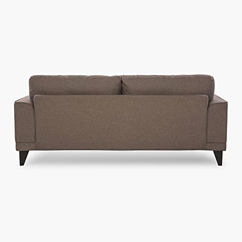 Image of Home Centre | Rother | Fabric|Solid Wood | 3 Seater Sofas | Brown | 1 Year Warranty