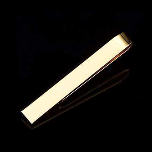 4PCS Tie Clips Mens Tie Clip Necktie Clip Simple Metal Clasp Clothes Pegs for Men Tie(gold)4