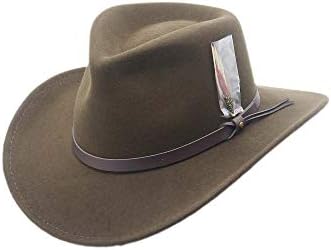 Montana Crushable Wool Felt Western Style Cowboy Hat by Silver Canyon, Olive