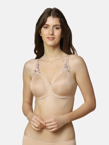 Triumph Minimizer 21 W Bra | Wired Non Padded for Women | Bust Reduction & Full Coverage | U-Back Design | Thick Embroidered Strap | Seamless Cups | Soft & Breathable Fabric | Pack of 1