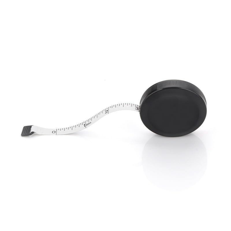 150 cm Mini Meter Maßband Schneider Lineal Schlüsselanhänger Maßband Kleidung Größe Maßband Tragbare Nähwerkzeuge Zubehör(Black)