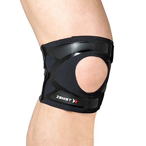 Zamst Filmista Knee - Ginocchiera Ultra Sottile - Supporto ginocchio stabilizzante per prevenzione lesioni rotula e tendini - Per la corsa, trekking e gli sport leggeri - Alternativa al Taping (S)