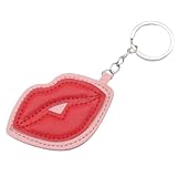 Fuerxy Red Lip Keychain for Women, Fashion Red Bag Charm for Handbags Bag Accessories Charms PU Key Charms