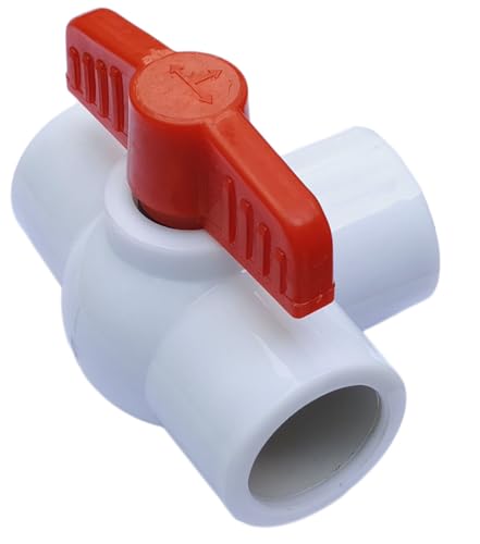 Image of ESEKSAFAR Plain UPVC T-Way Ball valve for (25-26) mm outer diameter pipe fitting (3 /4 inchinch BSP Short handle)