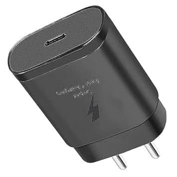 Image of Original 25W Original Charger Adapter with Type C to Type C Cable Compatible for Sam Sung Galaxy M34 5G,M53 5G,F23 5G,M14 5G,F14 5G,M33 5G,A34 5G,A54 5G Fast Travel Adapter (DP186)