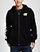 Caterpillar Full Zip Hoodies for Men with Front Pouch Pockets, Iconic Workwear Logo on Chest and Arm, and S3 Cord Management, Black - Medium