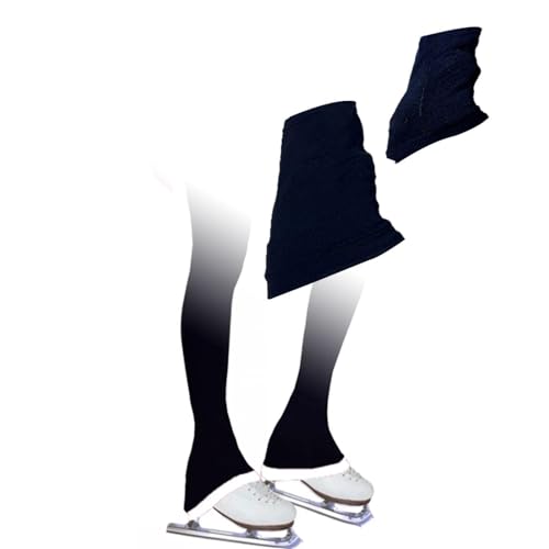 Warmers for Skating Legs Elastic Cover Accessories for Winter Activities, Black, L4