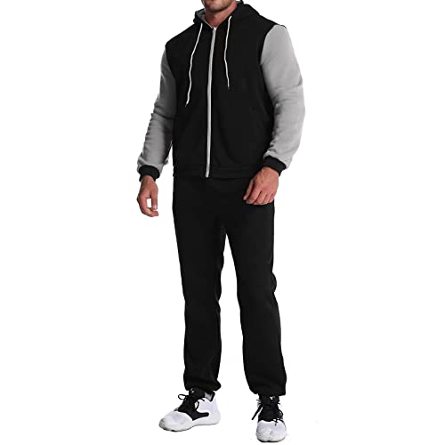Nikufeimei Men's Jogging Tracksuits Casual 2 Piece Sweatsuits Set Full Zip Athletic Long Sleeve Outfits(Grey,3Xl) #TOP3