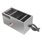 Fettabscheider Edelstahl Ölabscheider für Abwasseraufbereitung unter der Spüle, Öl-Wasser-Separator Fettseparator Filter Abwasser mit Top-Einstieg für Küche Restaurant, Durchflussrate 0,8 m³/h