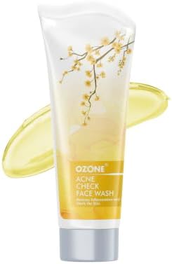Ozone Acne Check Face Wash | Enriched with Aloe Vera, Lemon & Turmeric | For Oily Skin, Pimples, Acne Prone, Flawless & Glowing Skin | For Men & Women | 100gm